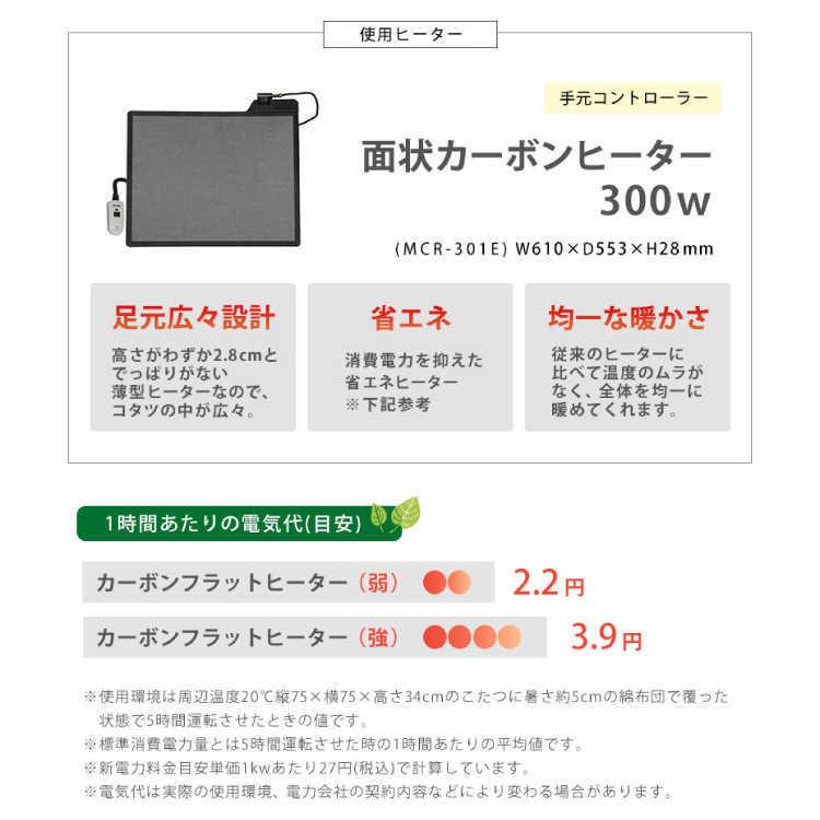 幅150cm・ワイドこたつローテーブル（天然木製／完成品） |  | 06