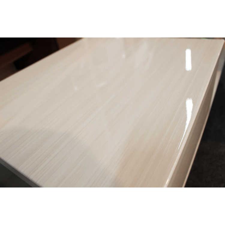 【地域限定SALE適応中！】センターテーブル　幅100cm　光沢　白　ホワイト　天然木製　タモ製　格子　引出　収納付 |  | 03