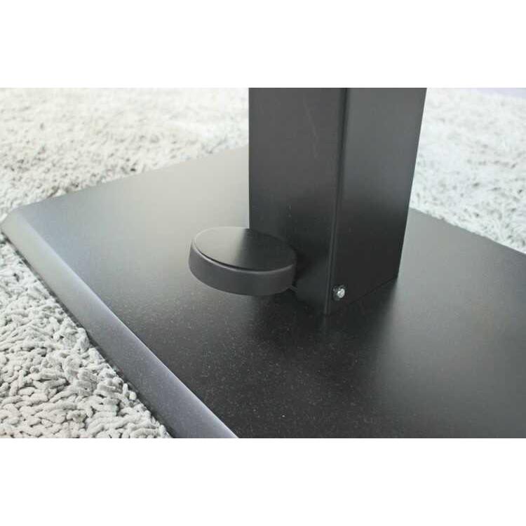 【地域限定SALE適応中！】幅110cm・昇降式ローテーブル石目柄ブラック（無段階高さ調節）_6