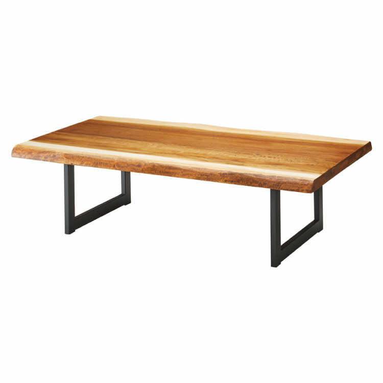 リビングテーブル 一枚板風 北欧 おしゃれ 木製 和モダン 幅