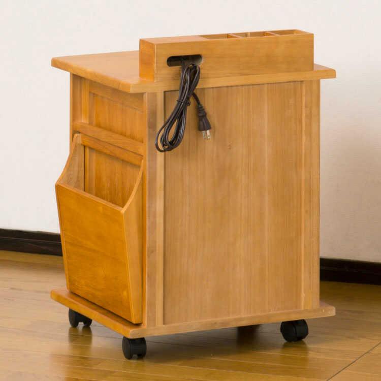 収納 ワゴン サイドテーブル キャスター付 コンセント付 引き出し 大容量 木製 天然木 シンプル ナチュラル 北欧 リビング キッチン テーブル 机 |  | 08