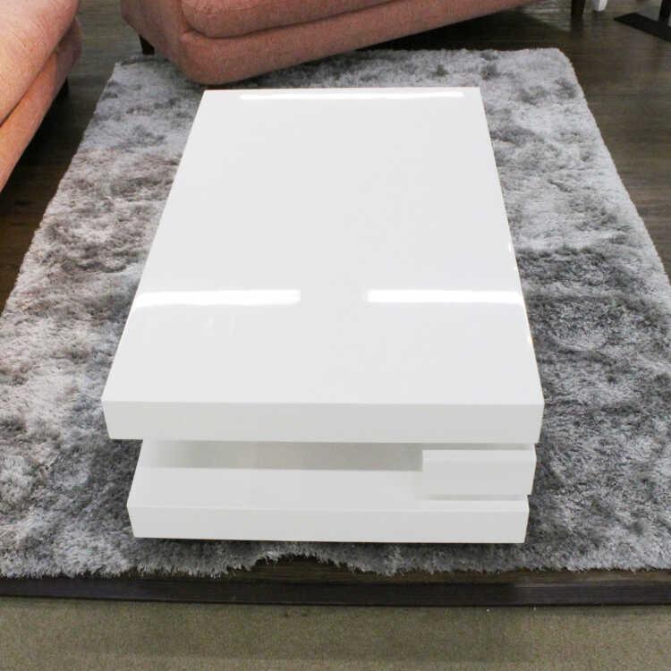 ホワイトオーバルセンターテーブル 232D deluce_hg-0220
