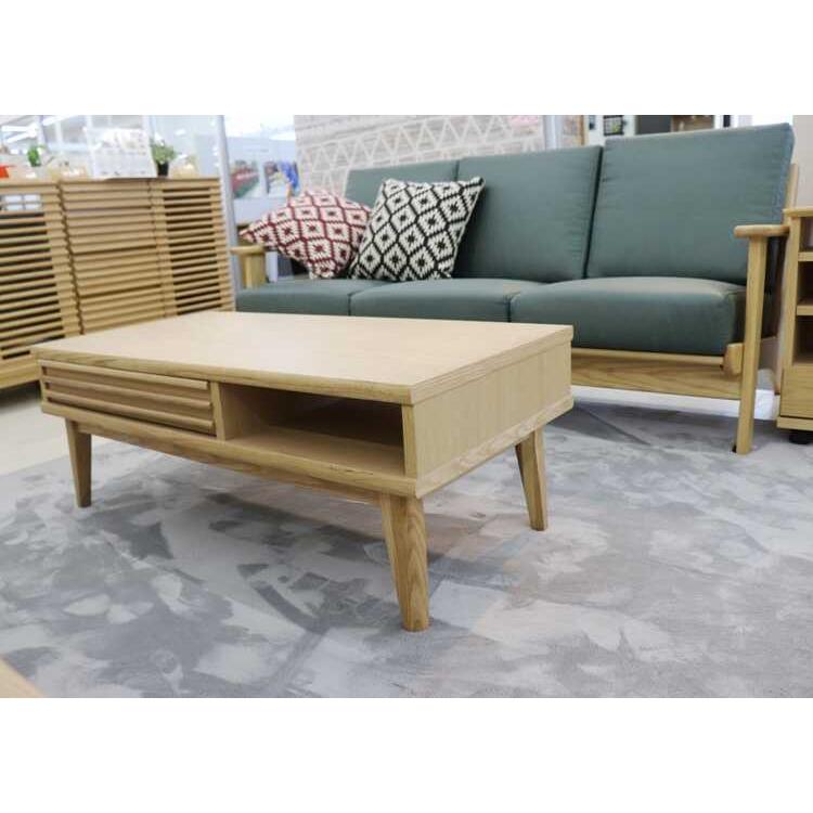 ローテーブル センターテーブル 木製 ナチュラル おしゃれ 天然木 引き出し 完成品 北欧 シンプル 和モダン 木目 幅100cm リビングテーブル |  | 12