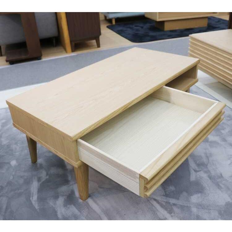 ローテーブル センターテーブル 木製 ナチュラル おしゃれ 天然木 引き出し 完成品 北欧 シンプル 和モダン 木目 幅100cm リビングテーブル |  | 03