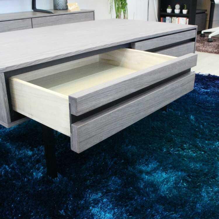 ローテーブル センターテーブル グレー 木製 お洒落 完成品 100cm モダン シンプル スタイリッシュ かっこいい 木目 机 リビングテーブル |  | 05