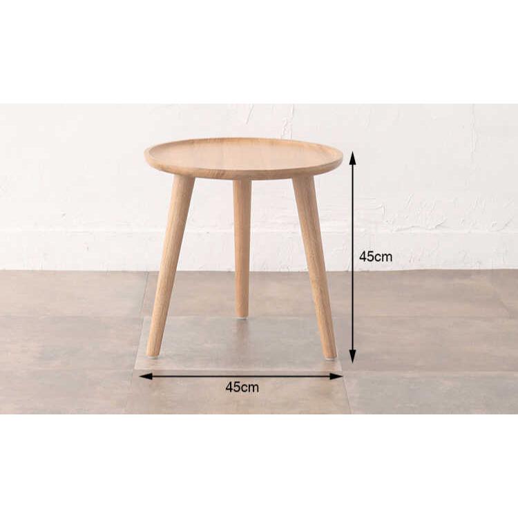 サイドテーブル 丸 天然木 無垢 チーク おしゃれ 北欧 完成品 ミニテーブル ナチュラル シンプル 直径45cm 木製 単品 リビング 寝室 おすすめ |  | 14