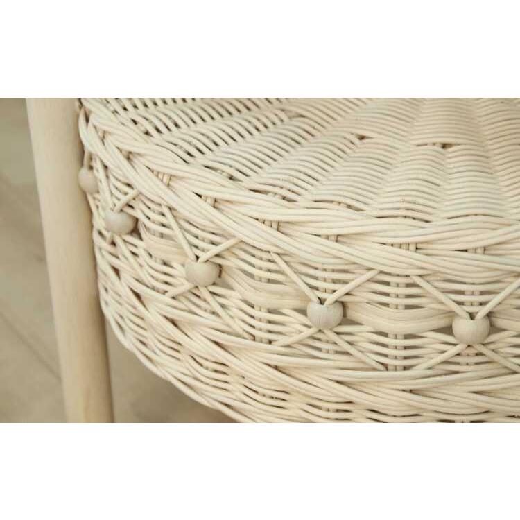 サイドテーブル 丸 ホワイト ラタン ガラス天板 完成品 おしゃれ 籐 白 かわいい ガーリー フレンチ エレガント 直径50cm 姫系 インテリア |  | 06