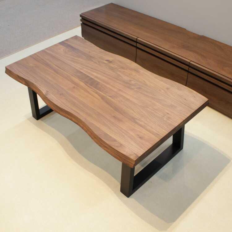 テーブル　センターテーブル　おしゃれ　北欧　リビング　机　木製　ブラウン　ウォールナット　無垢集成材　幅120cm　シンプル　和モダン　ローテーブル |  | 02