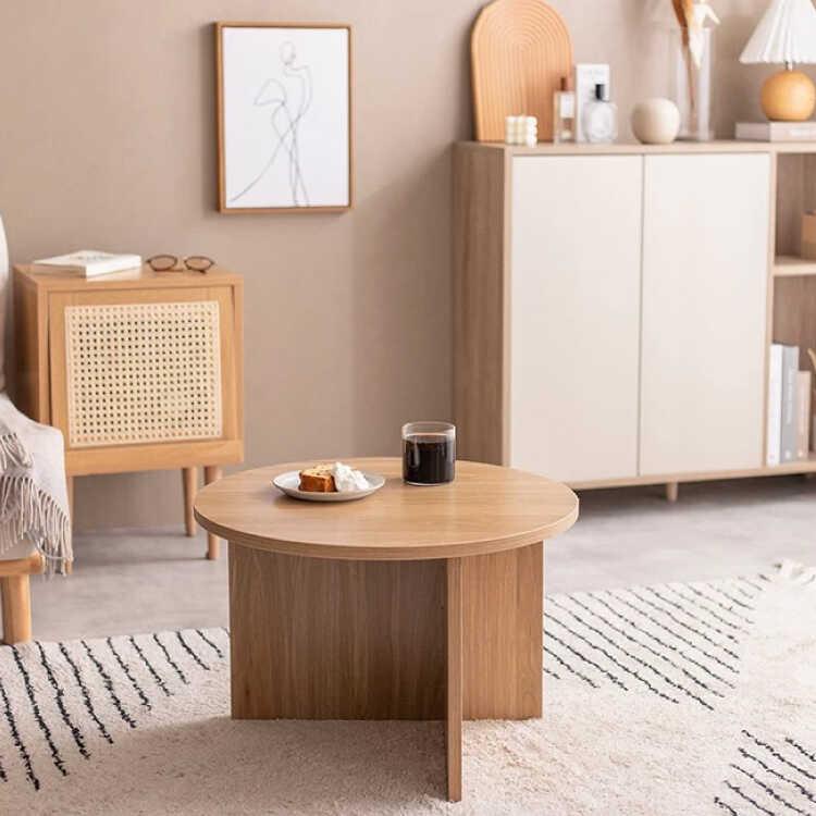 センターテーブル 丸テーブル ラウンド 丸型 円形 おしゃれ 木製 北欧 ナチュラル 木目調 コンパクト 幅55 円卓 カフェテーブル ローテーブル |  | 01