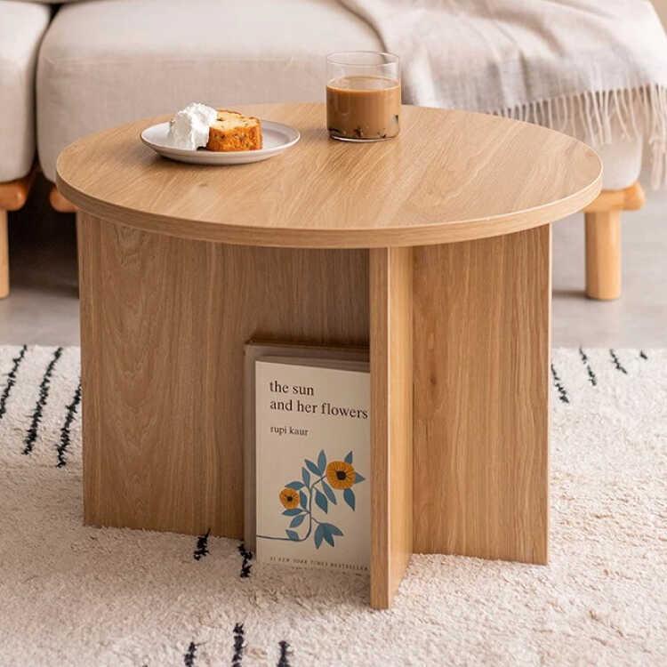センターテーブル 丸テーブル ラウンド 丸型 円形 おしゃれ 木製 北欧 ナチュラル 木目調 コンパクト 幅55 円卓 カフェテーブル ローテーブル |  | 06
