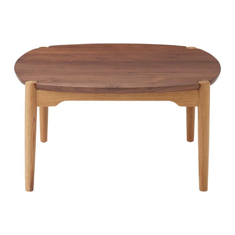 ローテーブル センターテーブル 幅80 正方形 四角 ウォールナット 無垢材 ちゃぶ台 高級 シンプル おしゃれ 和室 北欧 木目 ツートン ブラウン |  | 01