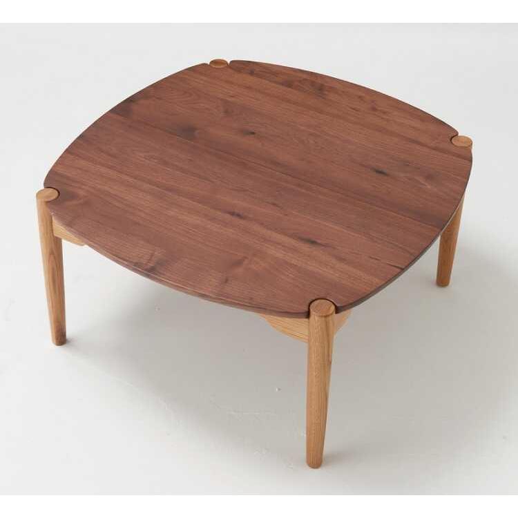 ローテーブル センターテーブル 幅80 正方形 四角 ウォールナット 無垢材 ちゃぶ台 高級 シンプル おしゃれ 和室 北欧 木目 ツートン ブラウン |  | 02