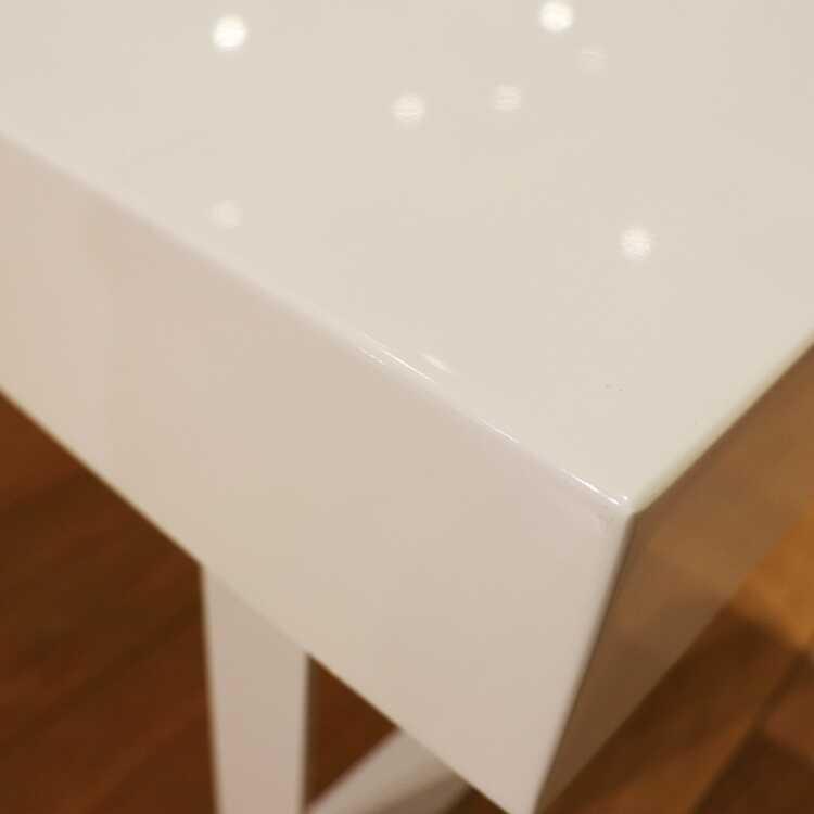 幅100cm・光沢ホワイトが綺麗な収納付きセンターテーブル 白 ロー