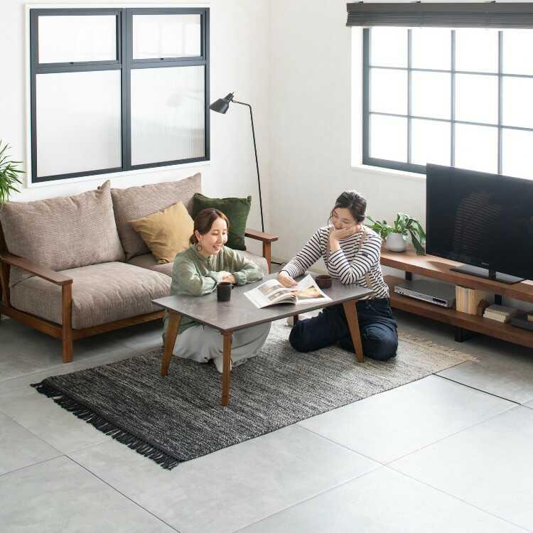 幅105cm・高さが変えられる！キズ・汚れに強いメラミン製の石目柄