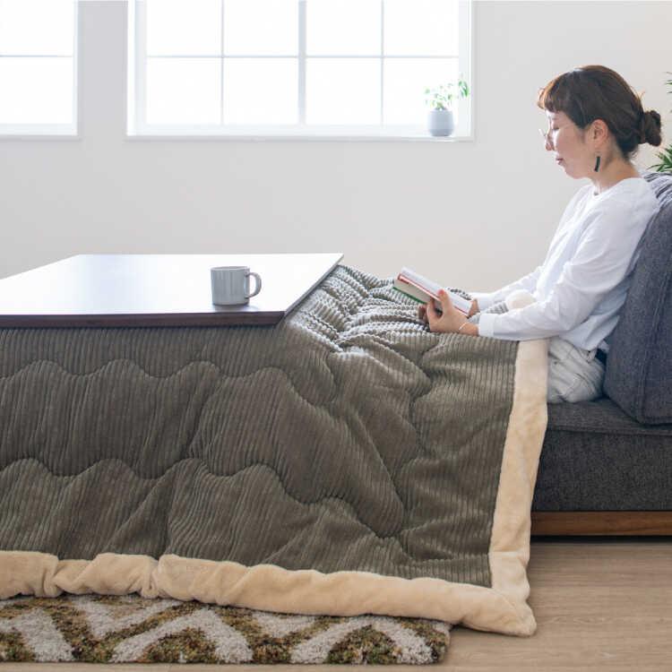 幅135cm・高さ3段階調節できる！天然木オーク製のリビングこたつテーブル ブラウン色 ローテーブル リビング机 センターテーブル おしゃれ シンプル 家具 木目 |  | 05