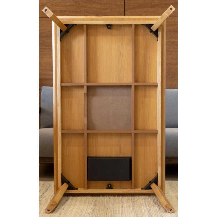 幅135cm・高さ3段階調節できる！天然木オーク製のリビングこたつテーブル ナチュラル色 ローテーブル リビング机 センターテーブル おしゃれ シンプル 家具 木目 |  | 01