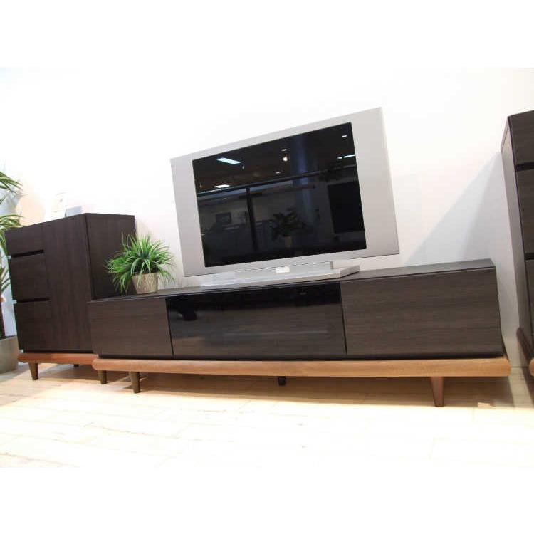 テレビボード 幅160cm ダーク 木目柄 天然木製 ウォールナット製 テレビボード 幅160cm ダーク 木目柄 天然木製 ウォールナット製