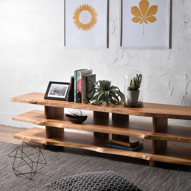 テレビボード 幅150cm 天然木製 チーク無垢材 完成品 : インテリアル