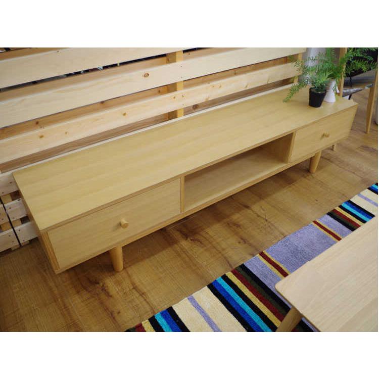 日本売 テレビボード　幅150cm　天然木製　アッシュ製　ナチュラル　完成品