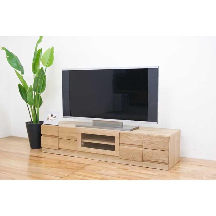 分割テレビボード　テレビ台　W150　１５０センチ幅　オークｘホワイト テレビボード 幅150cm 天然木製 ホワイトオーク 無垢材 日本製