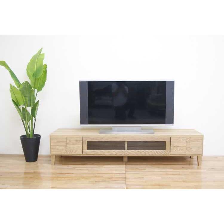 テレビボード TV台 ローボード 幅180cm ナチュラル色 天然木