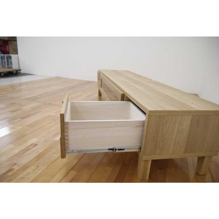 テレビボード TV台 ローボード 幅180cm ナチュラル色 天然木 ホワイト