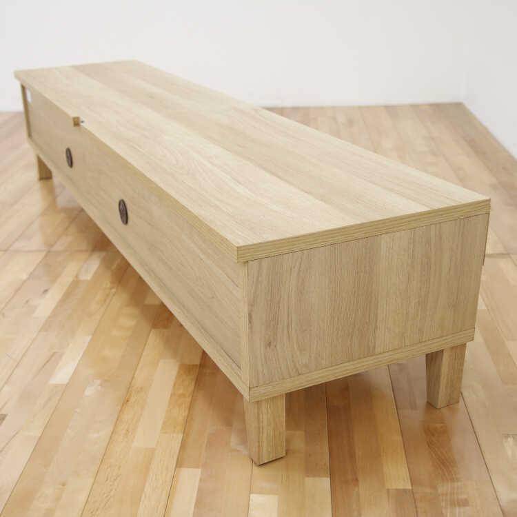 テレビボード TV台 ローボード 幅180cm ナチュラル色 天然木 ホワイト