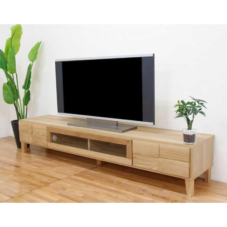 テレビ台 ローボード AV収納 幅200cm 大型 ラージ ホワイトオーク材