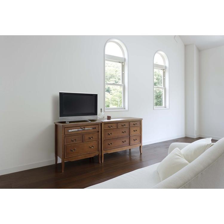 テレビ台 AV収納 ハイタイプ 幅70cm チェスト 完成品 アンティーク