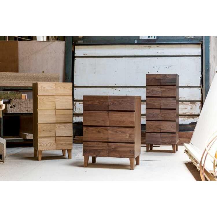チェスト 完成品 6段 44cm 日本製 衣類収納 木製 おしゃれ 北欧 ウォールナット 無垢 スリム 桐たんす 洋服タンス 桐 収納 たんす ブラウンの画像