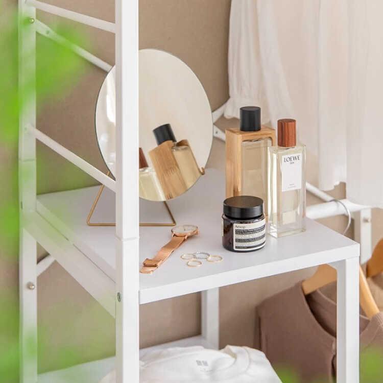 ハンガーラック 幅60 スリム 頑丈 スチール 白 オシャレ シンプル