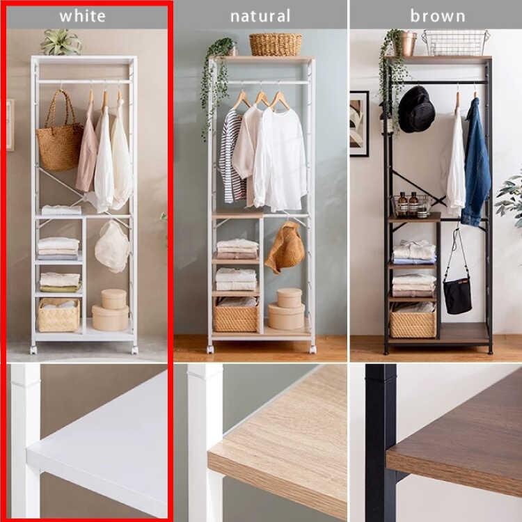 ハンガーラック 幅60 スリム 頑丈 スチール 白 オシャレ シンプル