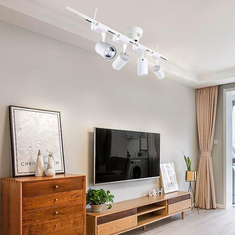 ライティングレール＋ライティングレール専用照明器具✕4 調光調色可能 共同照明 LEDシーリングライト 4灯 調光 調色 ダクトレール