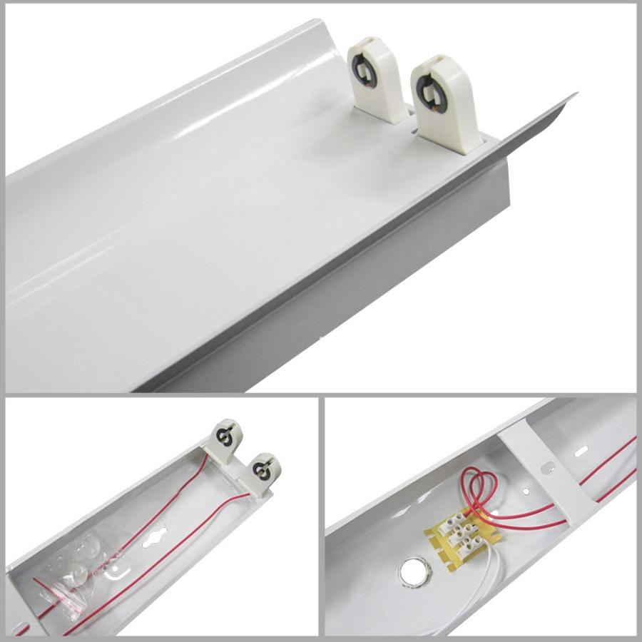 LED蛍光灯用照明器具 笠付トラフ型 20W形2灯用 ランプ別売り LEDベース