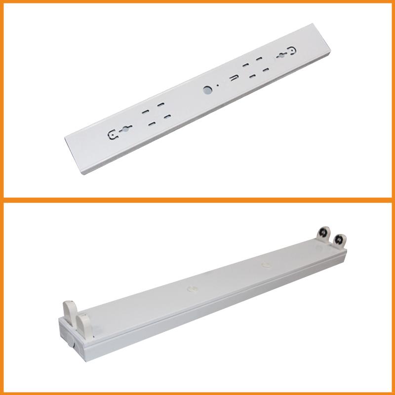 LED蛍光灯用照明器具 トラフ型 20W形2灯用 LEDベースライト型 一体型 LED蛍光灯照明器具ランプ別売り10台セツトの画像