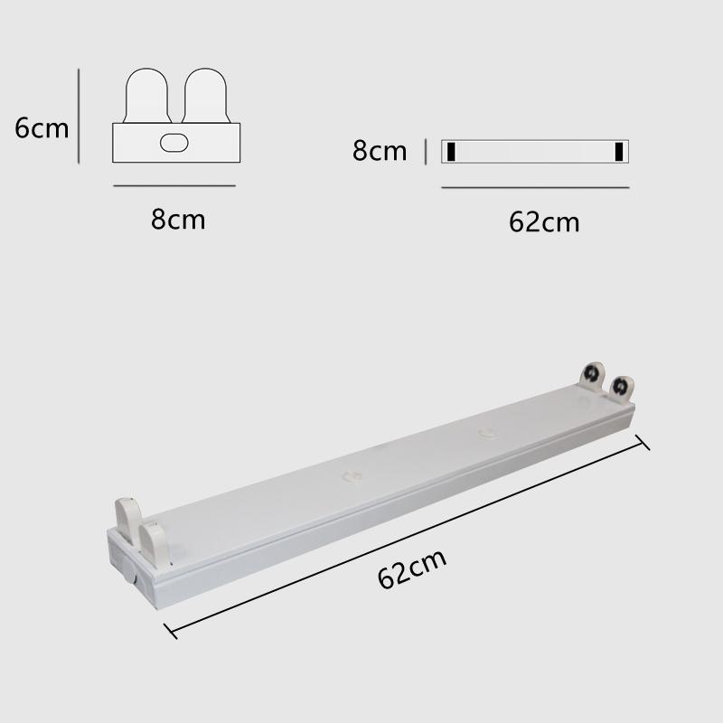LED蛍光灯用照明器具 トラフ型 20W形2灯用 LEDベースライト型 一体型 LED蛍光灯照明器具ランプ別売り10台セツトの画像