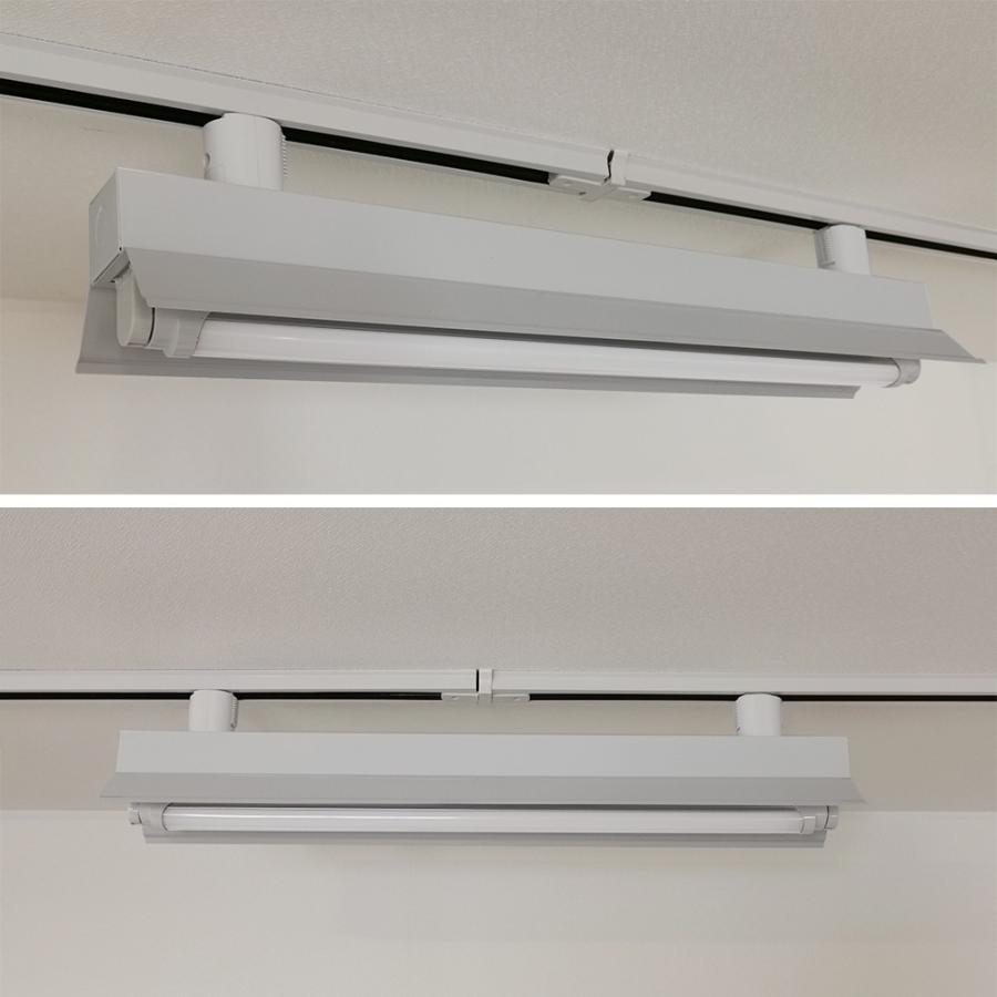 ダクトレール用照明器具 蛍光灯照明器具 笠付トラフ型 20W形 ライティングレール照明器具 ライティングバー照明器具 ランプなし5台セツトの画像