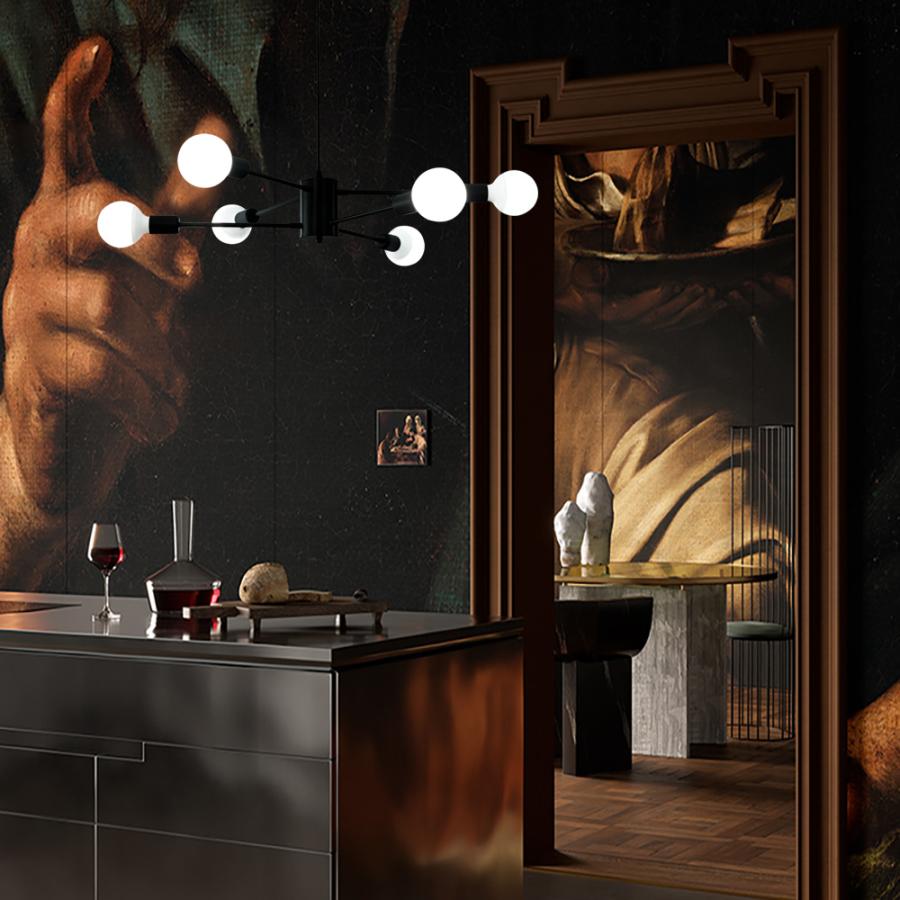 ペンダントライト 6灯 吊り下げライト シーリングライト シャンデリア