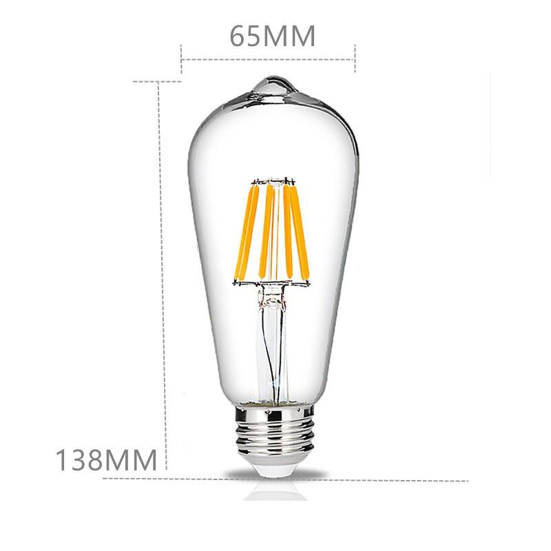8個入　LED電球 E26フィラメント　 LED電球 レトロ　8W   電球色2700K　クリア　80W相当　エジソンバルブ 一般電球・全方向タイプ｜interiasanwajapan｜03
