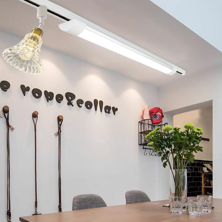 LEDベースライト 120CM ダクトレール用 薄型 器具一体型 レールライト