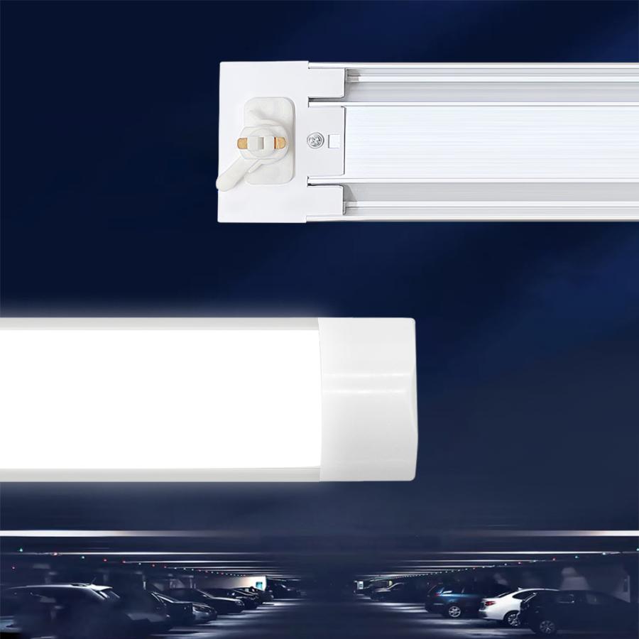 LEDベースライト 120CM ダクトレール用 薄型 器具一体型 レールライト レール照明 広発光 取付簡単 工事不要 5台セット_2