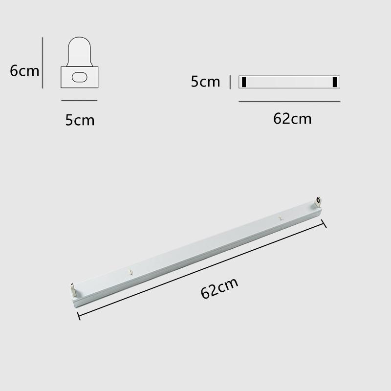 LED蛍光灯用照明器具 トラフ型 １灯式 20W形 用LED蛍光灯付きLEDベースライト型一体型LED蛍光灯照明器具5台セツトの画像