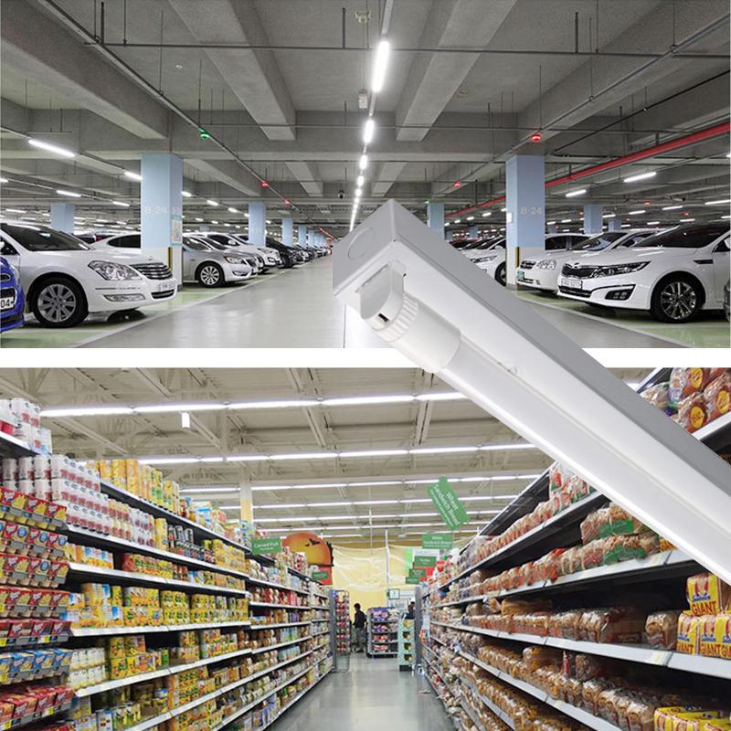 LED蛍光灯用照明器具 トラフ型 １灯式 20W形 用LED蛍光灯付きLEDベースライト型一体型LED蛍光灯照明器具5台セツトの画像