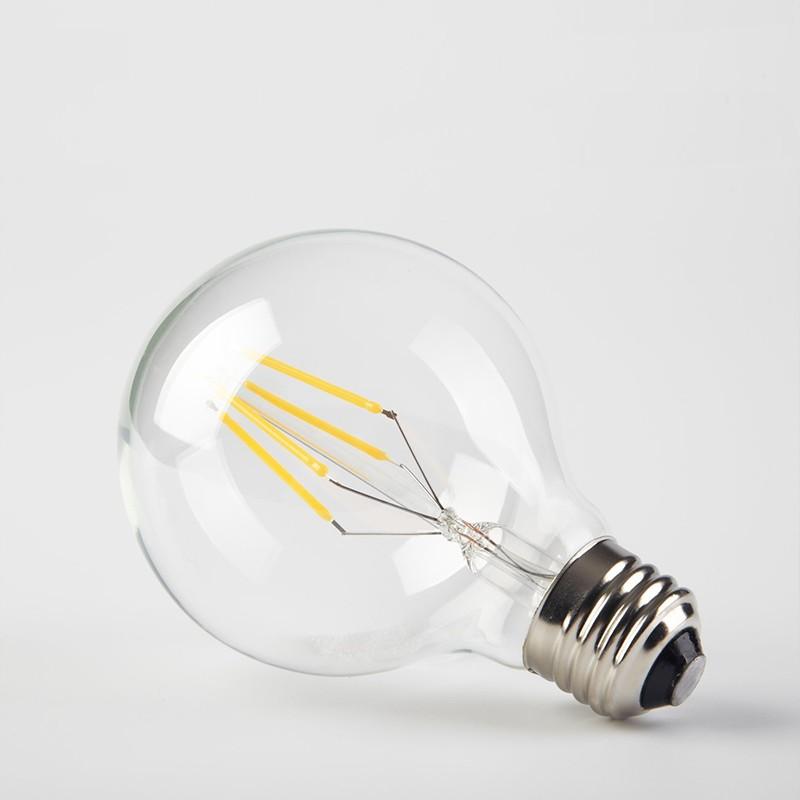 LED電球 E26フィラメント ボール電球 レトロ ボール球8W 電球色2700K