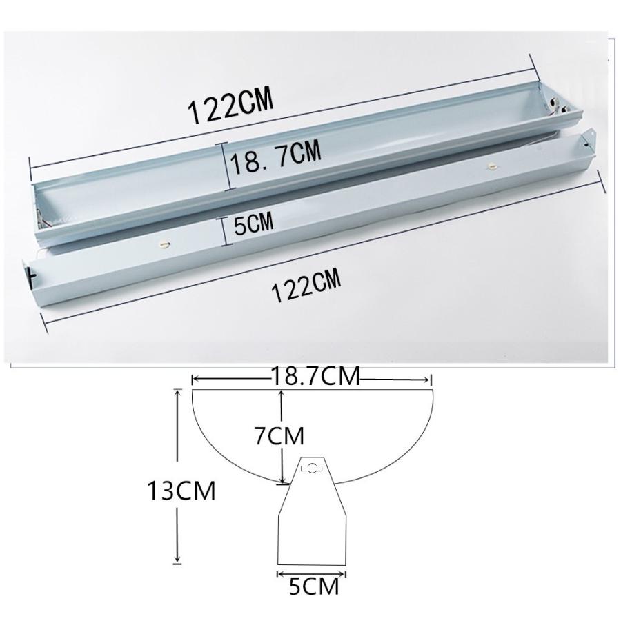 10台セット 直管LED蛍光灯用照明器具 照射角度可調 40W形2灯用　LED蛍光灯付き　一体型LEDベースライト型LED蛍光灯照明器具｜interiasanwajapan｜05