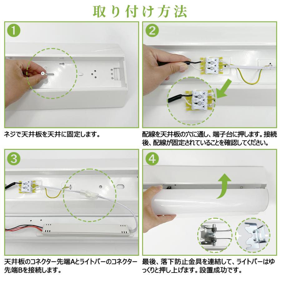 LEDベースライト 逆富士一体型 高輝度 天井直付型 蛍光灯照明器具 天井