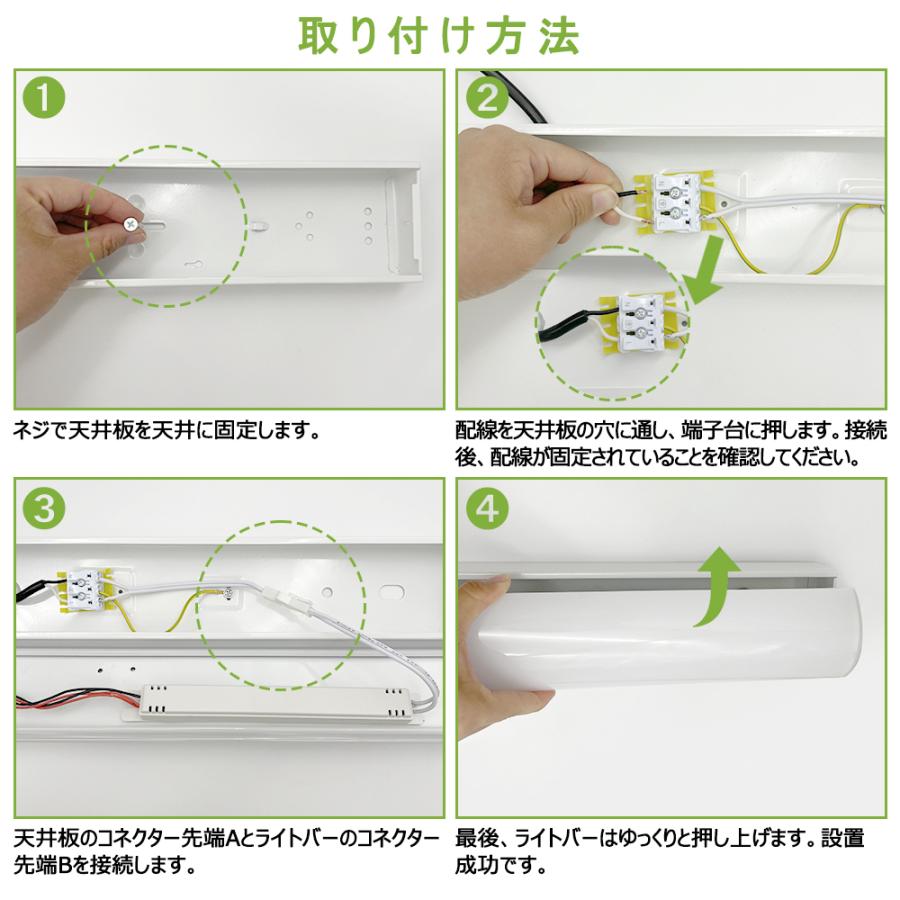 送料無料　2台セット　LEDベースライト トラフ一体型　高輝度5380LM　器具一体型　一体型照明　天井直付型　蛍光灯照明器具　天井照明　ベースライト　｜interiasanwajapan｜14