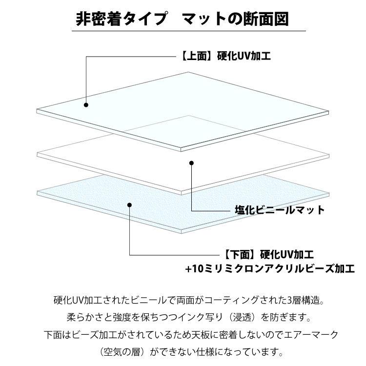 テーブルマット 透明 非密着タイプ 2mm厚  両面非転写 日本製 約900×1800mm デスクマット テーブルクロス ビニールシート クリアー ビニールマット 爆買の画像
