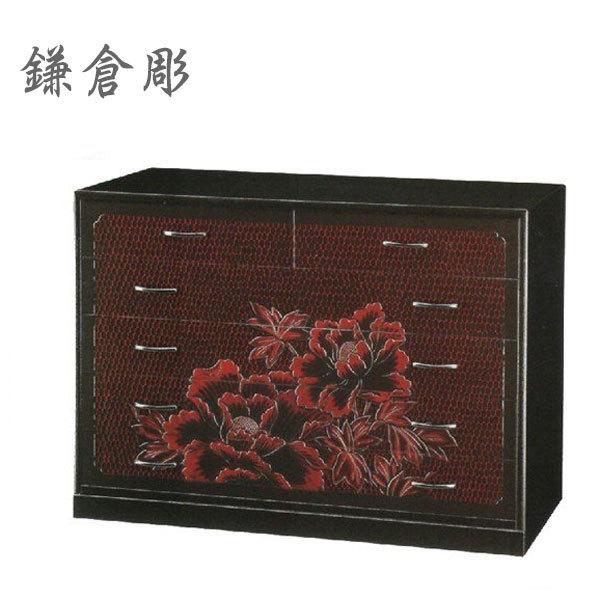鎌倉彫、チェスト、完成品、整理タンス、和風 鎌倉彫 チェスト 木製 整理タンス 和風 整理箪笥 完成品 整理ダンス