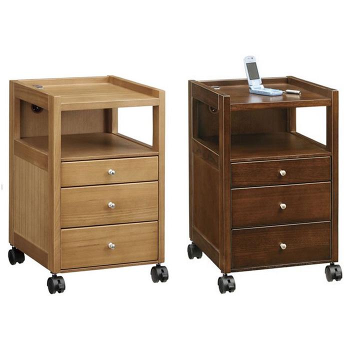 曙工芸製作所 ナイトテーブル コンセント付き サイドテーブル  